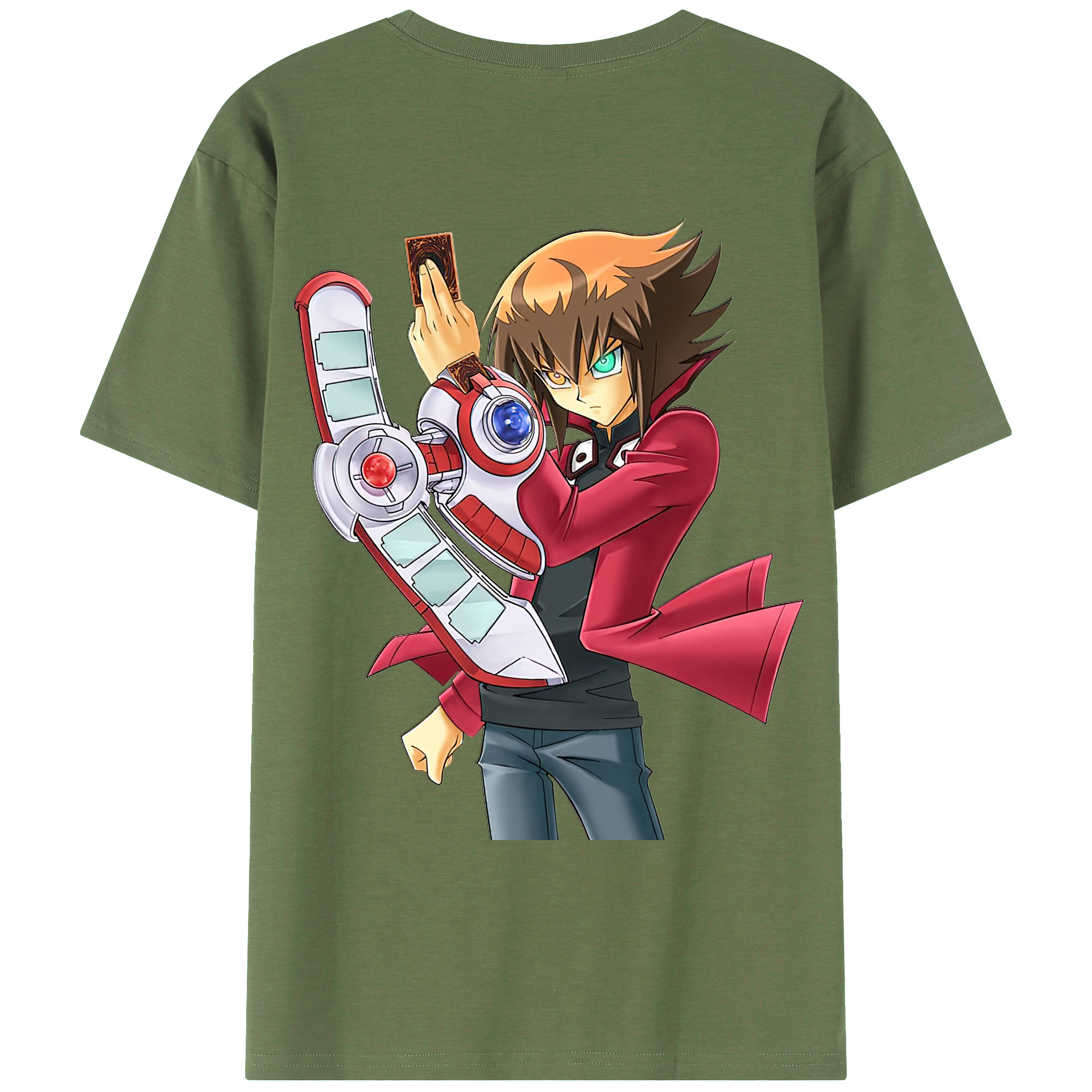 （画像用） 遊☆戯☆王 Yu-Gi-Oh! 綿100％ メンズ半袖Tシャツ（バックプリント） 通気性